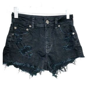 AMERICAN EAGLE OUTFITTERS BLACK DENIM SHORTS!!!!